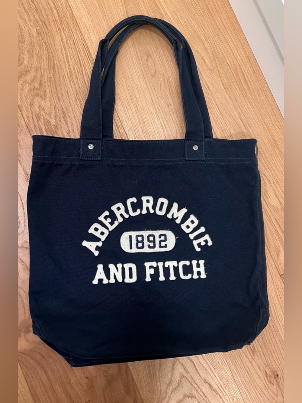 Abercrombie & Fitch Navy Canvas Tote